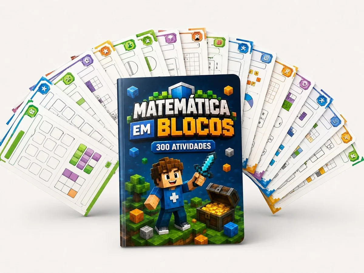 Plano Básico: a apostila Matemática em Blocos com 300 atividades e o leque de folhas de exercício. Sem bônus.